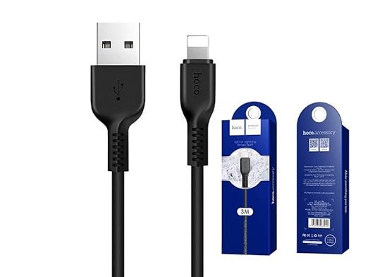 X20 USB to iP Charging Data Cable Snowy Spirit Black (L=3M) TR00325
